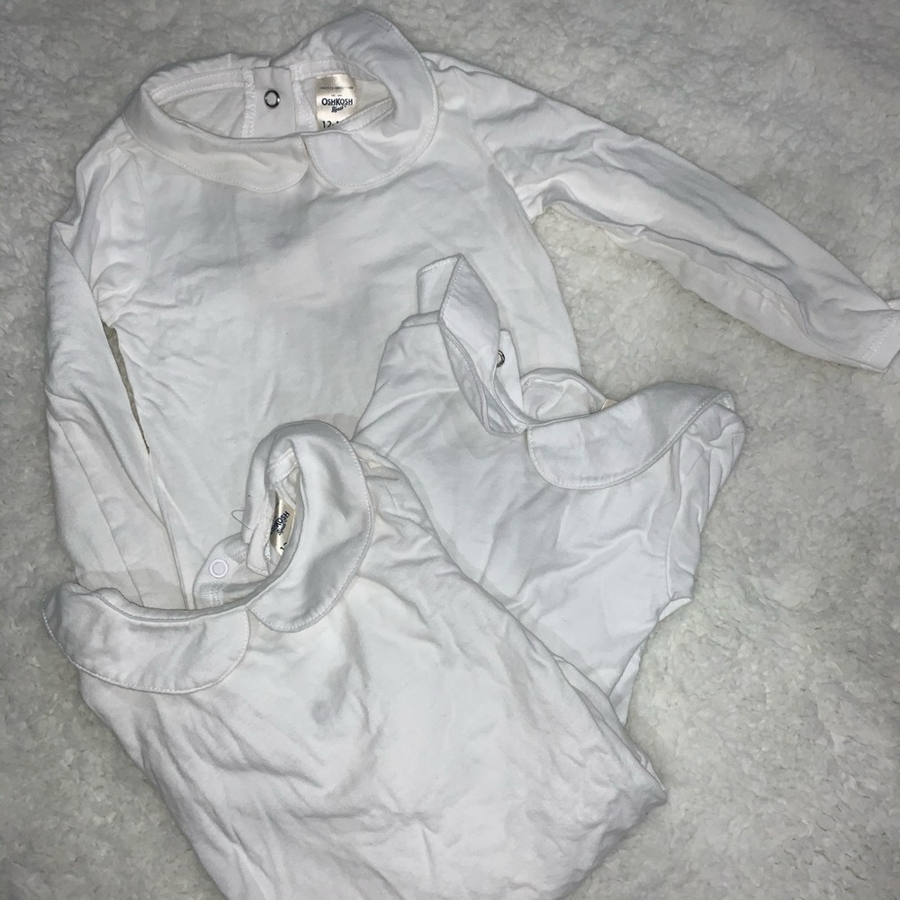 3 White Collared Onsie